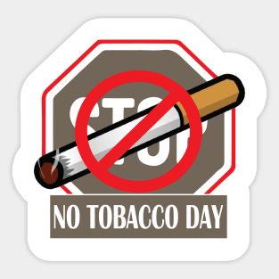No Tobacco Day Sticker